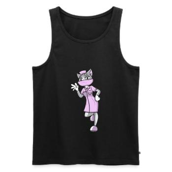 Cat nurse medicine hospital female doctor - Men's Premium Organic Tank Top - black - Front - Michal (187cm)