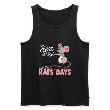 Rat - Men's Premium Organic Tank Top - black - Front - AI Model Male 178 light (178cm)