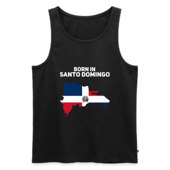 République dominicaine - Débardeur bio Premium Homme - noir - Devant - Michal (187cm)