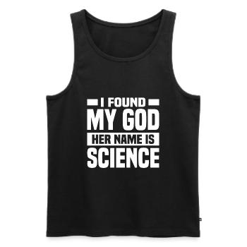 Atheisten Sprüche | Atheismus Skeptiker Geschenke - Männer Premium Bio Tank Top - Schwarz - Vorne - Michal (187cm)