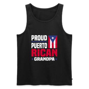 Puerto Rico | Puerto Ricaner Flagge Geschenkideen - Männer Premium Bio Tank Top - Schwarz - Vorne - Michal (187cm)