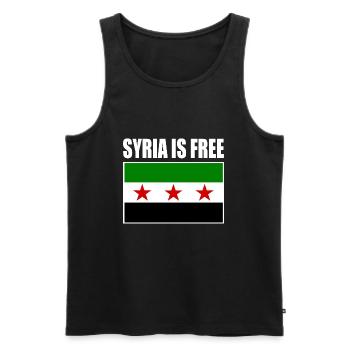 Drapeau de la Syrie - Débardeur bio Premium Homme - noir - Devant - AI Model Male 178 light (178cm)