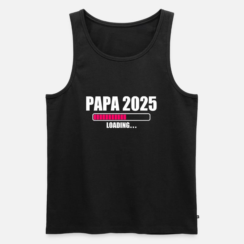 Papa 2025 - Männer Premium Bio Tank Top - Schwarz