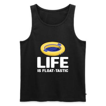 Rafting Wassersport | River Tubing Fluss Geschenke - Männer Premium Bio Tank Top - Schwarz - Vorne - Michal (187cm)