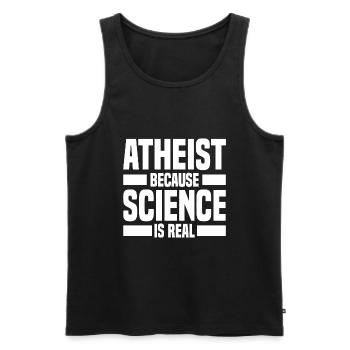 Atheismus Sprüche - Männer Premium Bio Tank Top - Schwarz - Vorne - Michal (187cm)