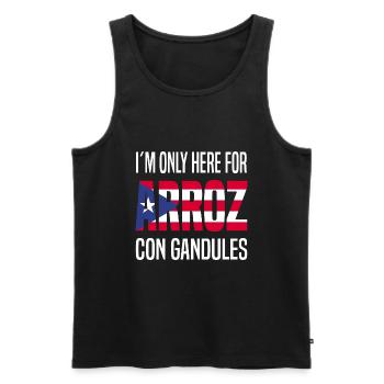 Puerto Rico Flagge | Puerto Ricaner Geschenkideen - Männer Premium Bio Tank Top - Schwarz - Vorne - Michal (187cm)