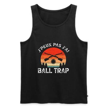 Vintage J'peux Pas J'ai Balltrap - Débardeur bio Premium Homme - noir - Devant - Michal (187cm)