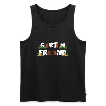 gartenfreund schrebergarten erntezeit gartenarbeit - Männer Premium Bio Tank Top - Schwarz - Vorne - AI Model Male 178 light (178cm)