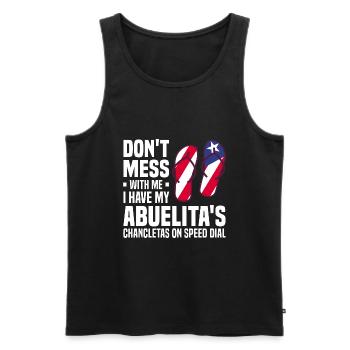 Puerto Rico Flagge | Puerto Ricaner Geschenkideen - Männer Premium Bio Tank Top - Schwarz - Vorne - Michal (187cm)