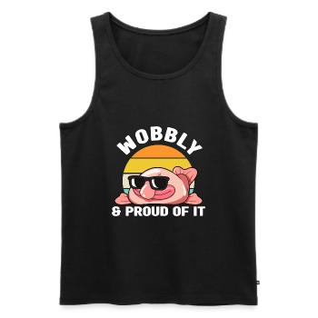 Blobfisch - Männer Premium Bio Tank Top - Schwarz - Vorne - Michal (187cm)