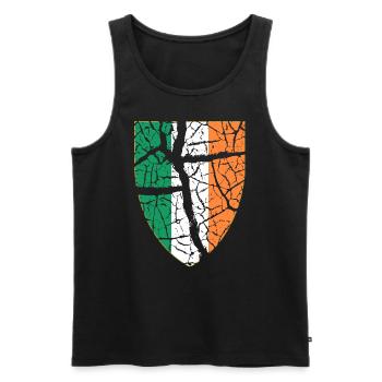 Ireland Coat of Arms - Men's Premium Organic Tank Top - black - Front - AI Model Male 178 light (178cm)