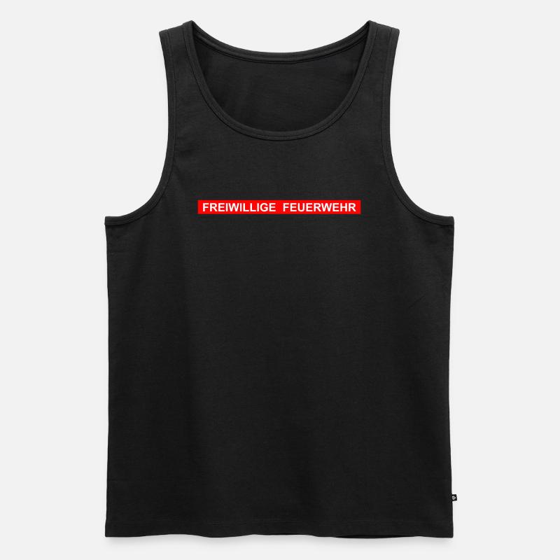 Freiwillige Feuerwehr - Männer Premium Bio Tank Top - Schwarz