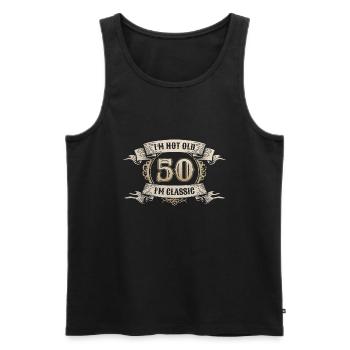 50 Jahre Ich bin nicht alt Ich bin klassisch 50. Geburtstag - Männer Premium Bio Tank Top - Schwarz - Vorne - Michal (187cm)