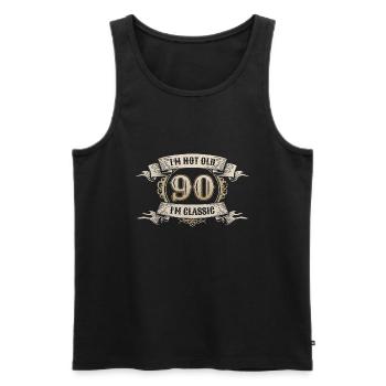 90 Jahre alt Ich bin nicht alt Ich bin klassisch 90. Geburtstag - Männer Premium Bio Tank Top - Schwarz - Vorne - Michal (187cm)