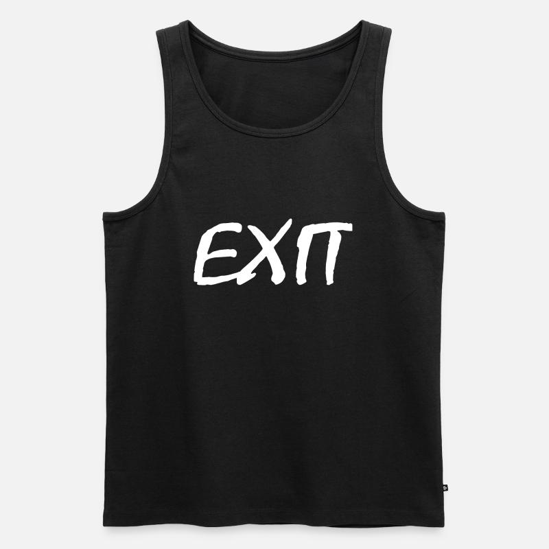 Exit - Männer Premium Bio Tank Top - Schwarz