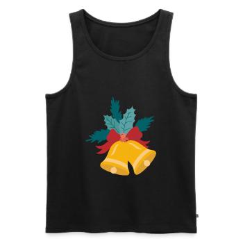 Christmas bell - Men's Premium Organic Tank Top - black - Front - AI Model Male 178 light (178cm)