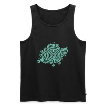 Spiritual Symbol - The Way Of Life Labyrinth 2 - Männer Premium Bio Tank Top - Schwarz - Vorne - Michal (187cm)