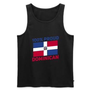 Dominicain - Débardeur bio Premium Homme - noir - Devant - AI Model Male 178 light (178cm)