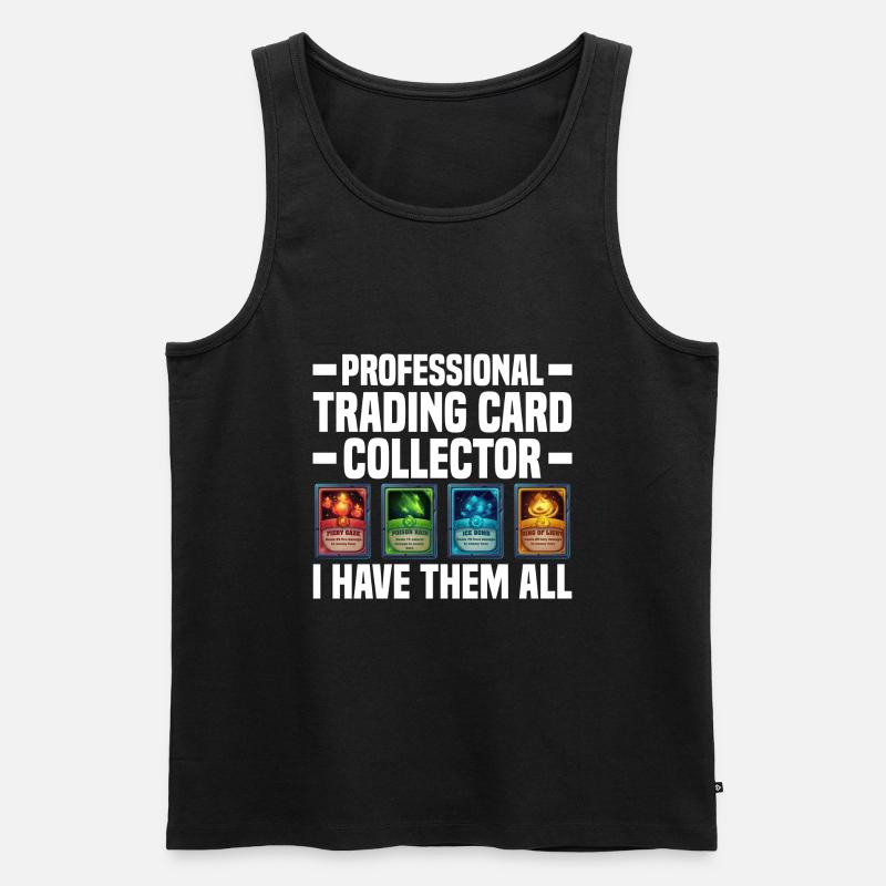 Trading Cards - Männer Premium Bio Tank Top - Schwarz