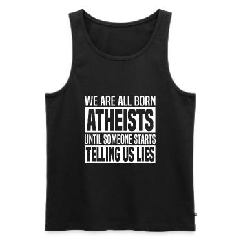 Atheismus - Männer Premium Bio Tank Top - Schwarz - Vorne - Michal (187cm)