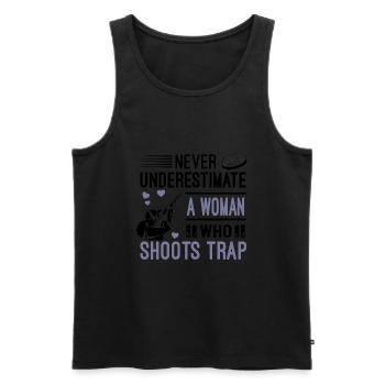 Trapschießen - Männer Premium Bio Tank Top - Schwarz - Vorne - AI Model Male 178 light (178cm)