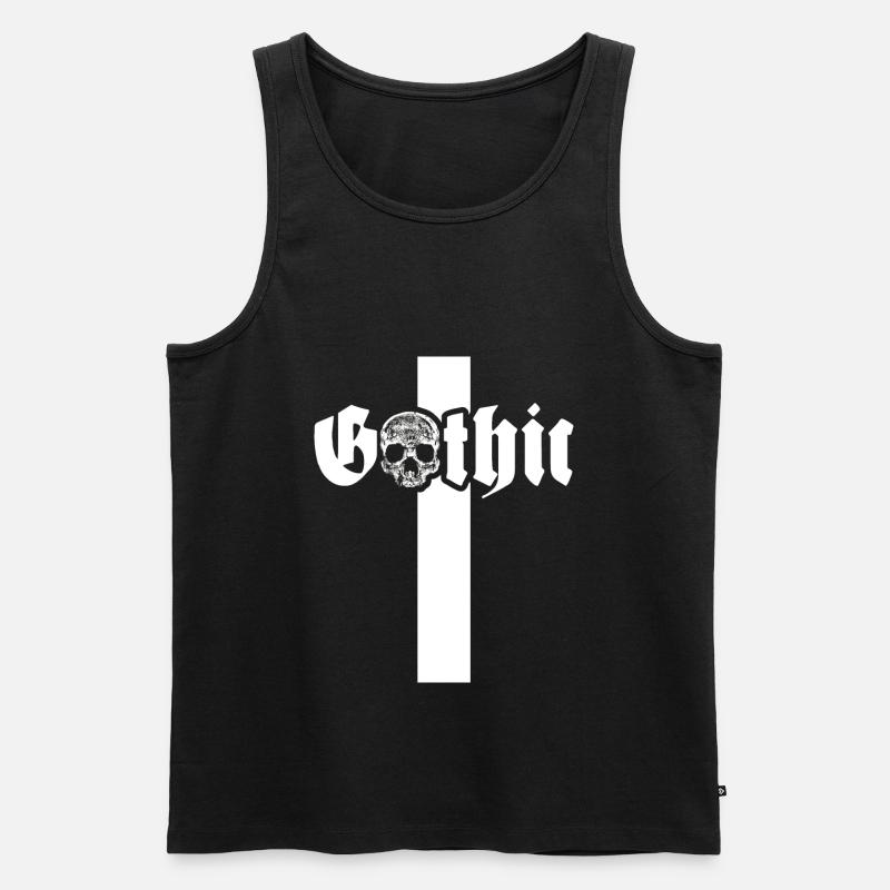 Gothic Kreuz - Männer Premium Bio Tank Top - Schwarz