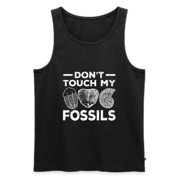Fossil Collector Gift Idea | Collecting fossils - Men's Premium Organic Tank Top - black - Front - AI Model Male 178 light (178cm)