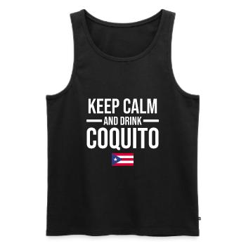 Puerto Rico | Puerto Ricaner Flagge Geschenkideen - Männer Premium Bio Tank Top - Schwarz - Vorne - Michal (187cm)