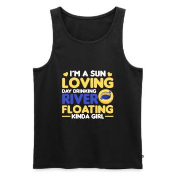Rafting Wassersport | River Tubing Fluss Geschenke - Männer Premium Bio Tank Top - Schwarz - Vorne - Michal (187cm)