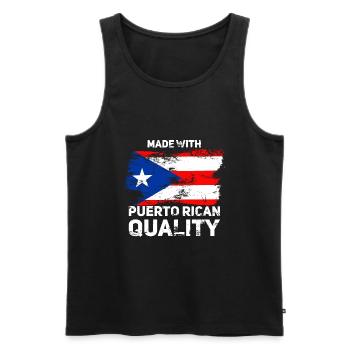 Puerto Rico | Puerto Ricaner Flagge Geschenkideen - Männer Premium Bio Tank Top - Schwarz - Vorne - Michal (187cm)
