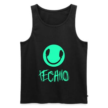 Techno - Men's Premium Organic Tank Top - black - Front - Michal (187cm)