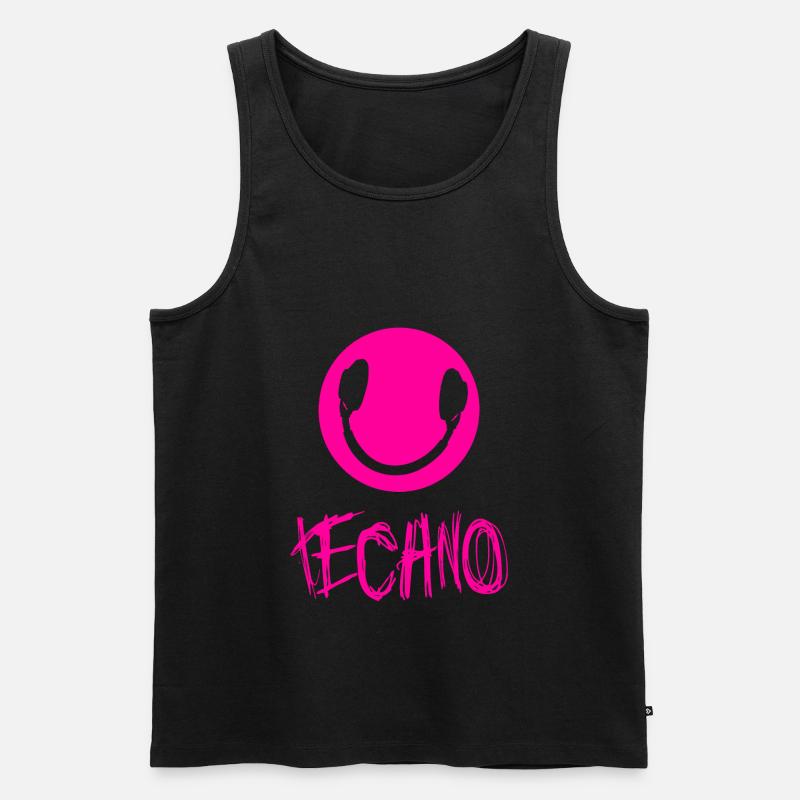 Techno Musik - Männer Premium Bio Tank Top - Schwarz