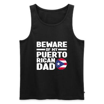 Puerto Rico | Puerto Ricaner Flagge Geschenkideen - Männer Premium Bio Tank Top - Schwarz - Vorne - Michal (187cm)