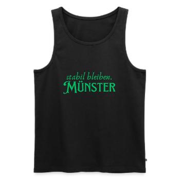 Münster remain stable - Men's Premium Organic Tank Top - black - Front - AI Model Male 178 light (178cm)