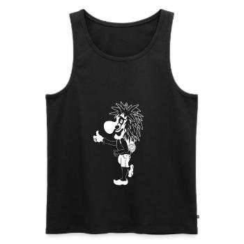 Waggis - Fasnacht - Männer Premium Bio Tank Top - Schwarz - Vorne - AI Model Male 178 light (178cm)