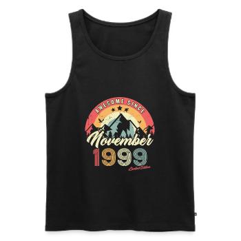 Birthday Gift In November 1999 Vintage - Men's Premium Organic Tank Top - black - Front - Michal (187cm)