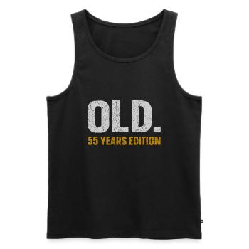Old 55 Years Edition 55th Birthday Gift Idea - Men's Premium Organic Tank Top - black - Front - AI Model Male 178 light (178cm)
