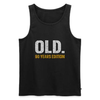 Old 90 Years Edition 90th Birthday Gift Idea - Men's Premium Organic Tank Top - black - Front - AI Model Male 178 light (178cm)