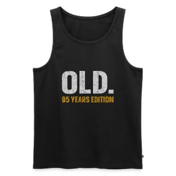 Ancienne édition 95 ans Idée cadeau du 95e anniversaire - Débardeur bio Premium Homme - noir - Devant - Michal (187cm)