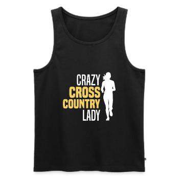 Crosslauf | Cross Country Läufer Berglauf Geschenk - Männer Premium Bio Tank Top - Schwarz - Vorne - Michal (187cm)