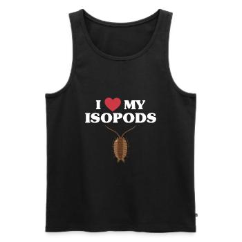 Kellerasseln - Männer Premium Bio Tank Top - Schwarz - Vorne - Michal (187cm)