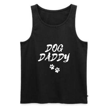 Dog Daddy Dog Papa Animal Friend Dog Dog Gift - Men's Premium Organic Tank Top - black - Front - AI Model Male 178 light (178cm)