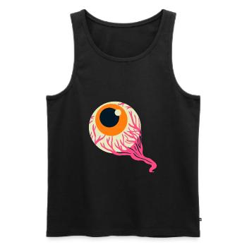 Auge - Männer Premium Bio Tank Top - Schwarz - Vorne - AI Model Male 178 light (178cm)