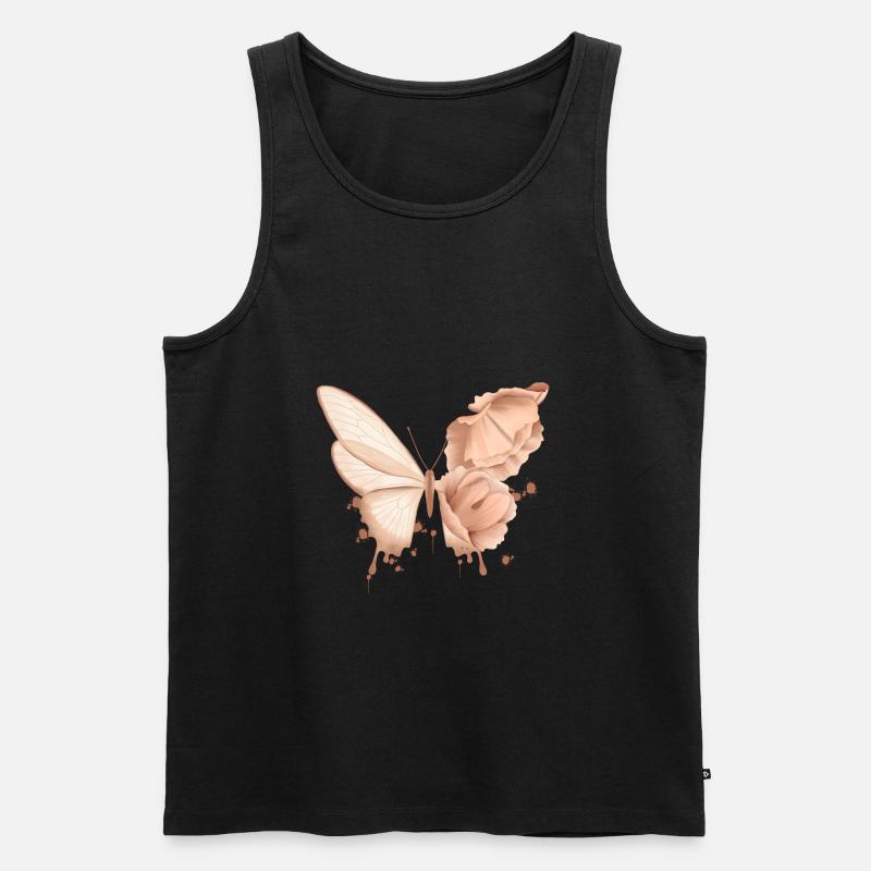 Schmetterling - Männer Premium Bio Tank Top - Schwarz