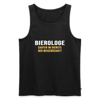 bier biergarten bierologe trinkspruch - Männer Premium Bio Tank Top - Schwarz - Vorne - Michal (187cm)