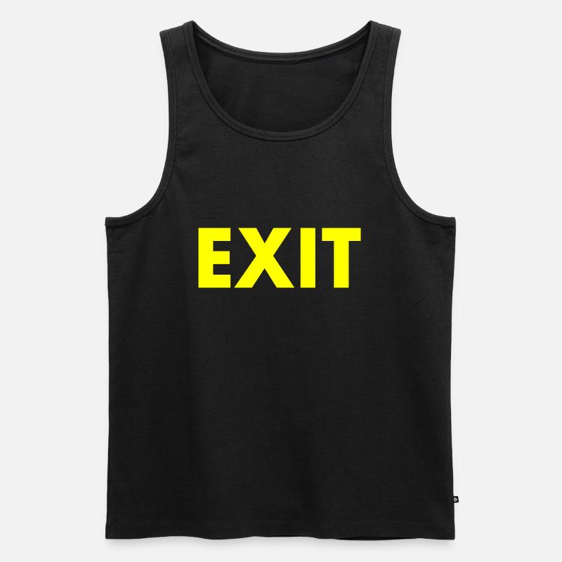 Exit - Männer Premium Bio Tank Top - Schwarz