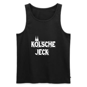 Kölsche Jeck Carnival Cologne Cathedral - Men's Premium Organic Tank Top - black - Front - AI Model Male 178 light (178cm)