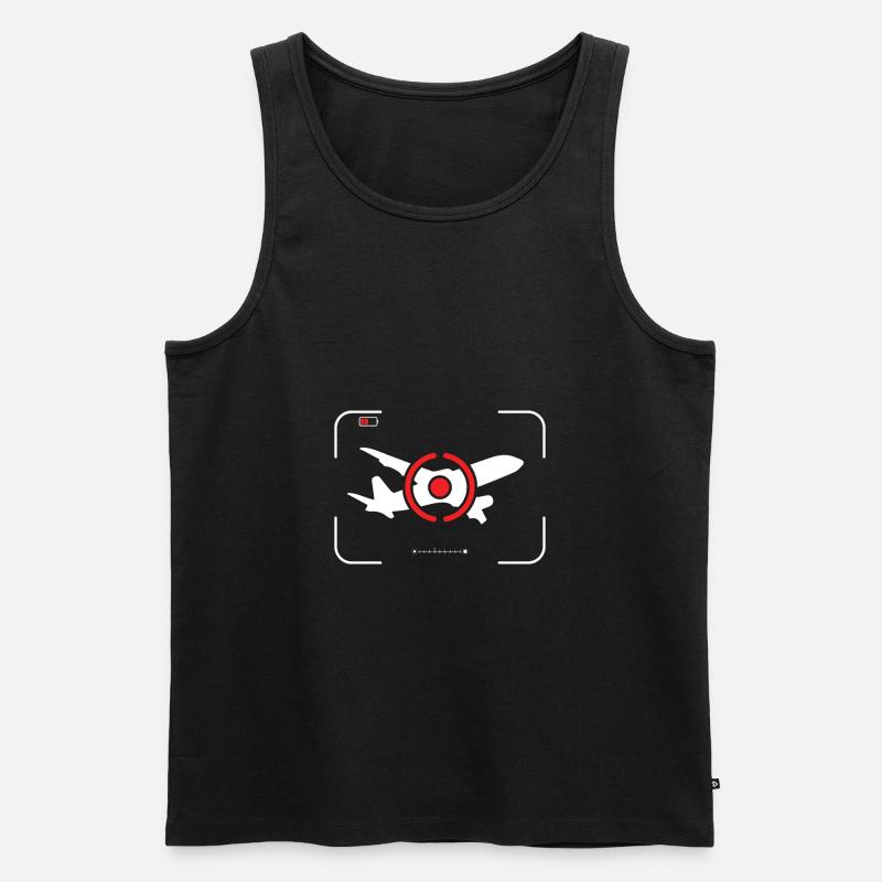 Planespotter - Männer Premium Bio Tank Top - Schwarz