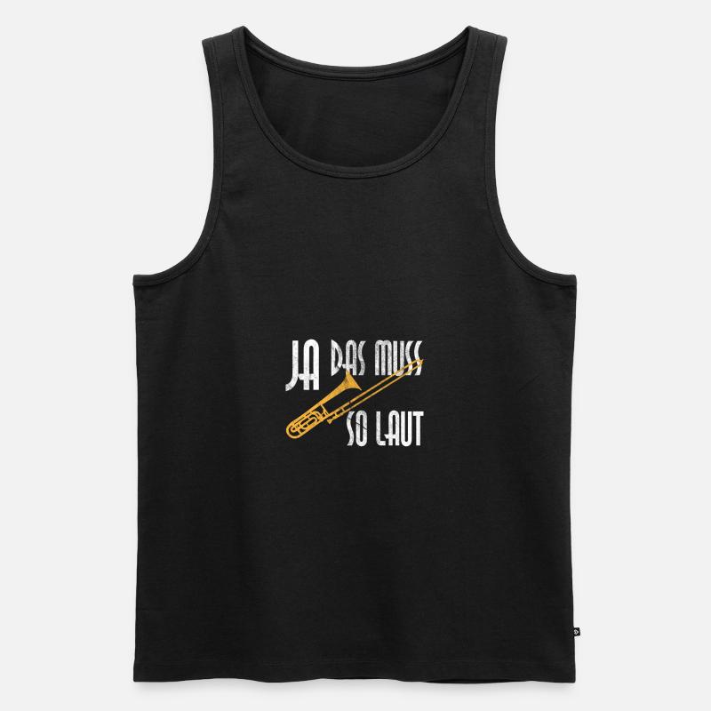 Posaune Blasmusik - Männer Premium Bio Tank Top - Schwarz