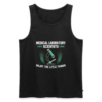 Chemist - Men's Premium Organic Tank Top - black - Front - AI Model Male 178 light (178cm)